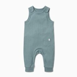 Ribbed Overalls -Baby Clothing Shop Ribbed Romper blue 2