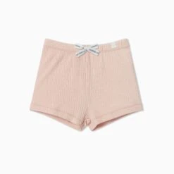 Ribbed Shorts -Baby Clothing Shop Ribbed Shorts blush Front