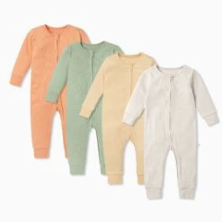 Ribbed Clever Zip Snug-Fit Pajamas 4 Pack -Baby Clothing Shop Ribbed ZUSS Set Yellow footless c13b43d3 166a 49d4 a03d 53f9e2195fe1