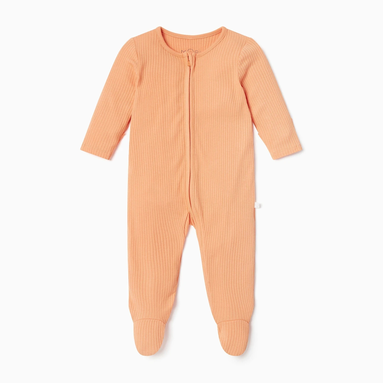 Ribbed Zip-Up Baby Pajamas 3 Ribbed Zip-Up Baby Pajamas