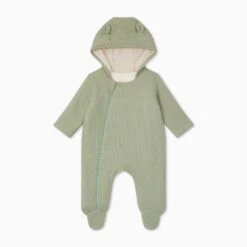 Ribbed Pramsuit 16 Ribbed Pramsuit -Baby Clothing Shop RibbeddPramSuit Sage 3 6 A
