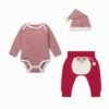 Ruby Striped Bodysuit, Santa Joggers & Elf Hat 1 Ruby Striped Bodysuit, Santa Joggers & Elf Hat -Baby Clothing Shop RubyStripedBodysuit SantaJoggers ElfHat Christmas sleepwear set