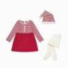Ruby Striped Dress, Tights & Elf Hat -Baby Clothing Shop RubyStripedDress Tights ElfHat Christmas sleepwear set
