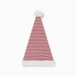 Ruby Stripe Ribbed Elf Hat