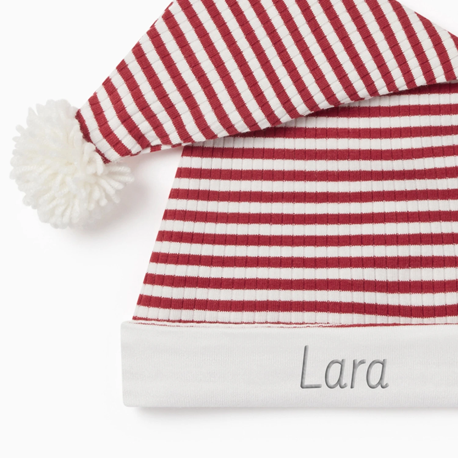 Ruby Stripe Ribbed Elf Hat 6 Ruby Stripe Ribbed Elf Hat - Image 4