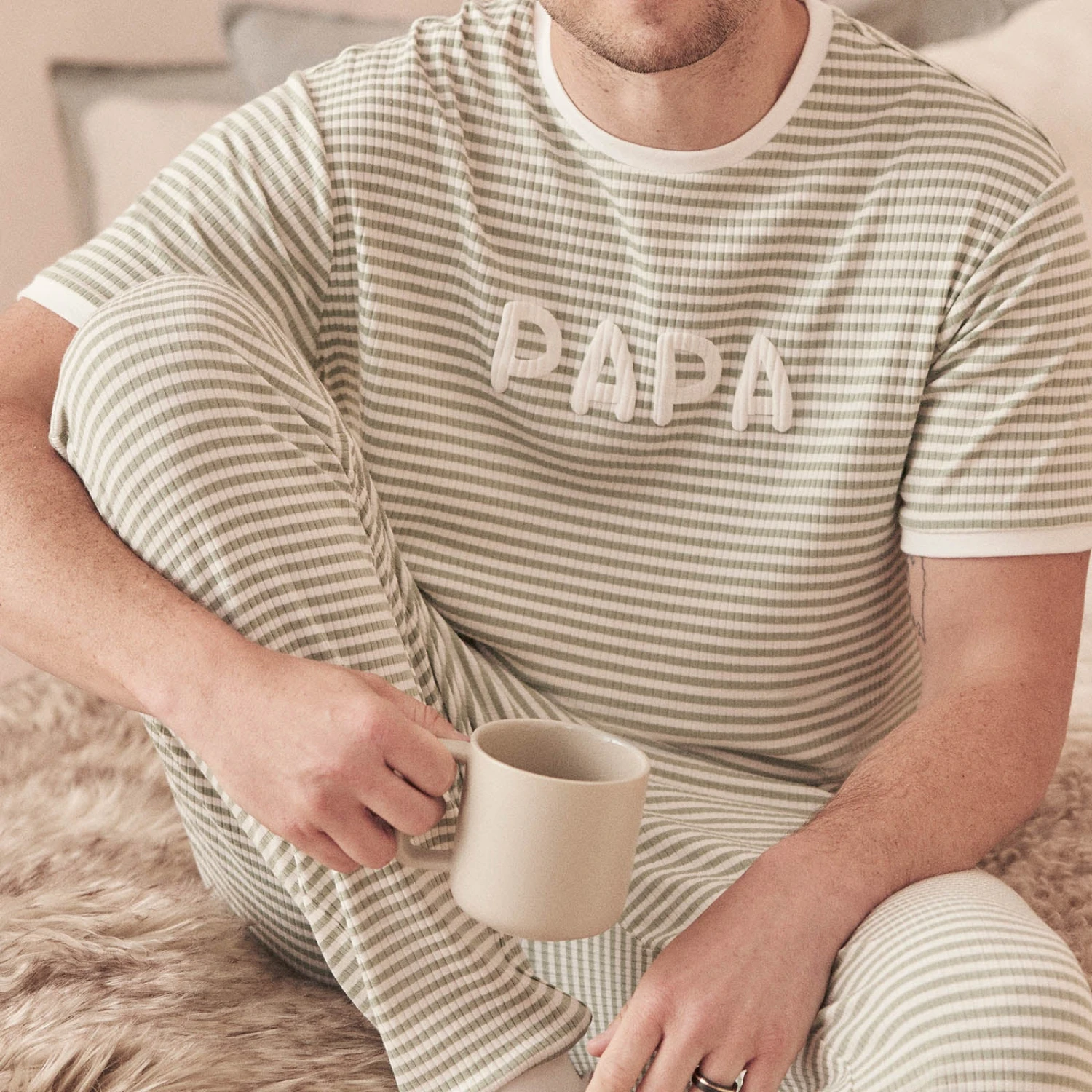 Men's Striped Ribbed Tee 5 Men's Striped Ribbed Tee - Image 3