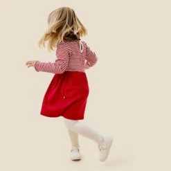 Ruby Stripe Ribbed Dress -Baby Clothing Shop SANTA HAT DRESS AND TIGHTS OUTFIT 1023