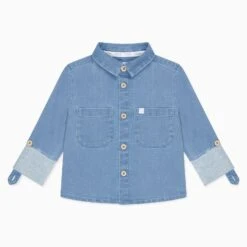 Baby Denim Shirt -Baby Clothing Shop SS130DB BabyDenimShirt Back