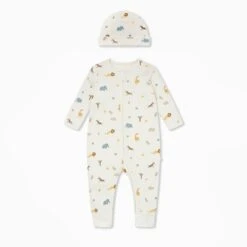 Safari Clever Zip Romper & Hat Set