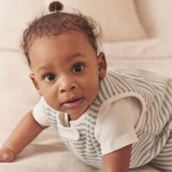 Sea Stripe Ribbed Front Opening Sleep Sack 1.5 TOG -Baby Clothing Shop Sea Stripe Ribbed Front Opening Sleeping Bag 1.5 TOG 047