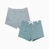 Sea Stripe Ribbed Shorts 2 Pack -Baby Clothing Shop Sea Stripe Ribbed Shorts 2 Pack
