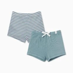 Sea Stripe Ribbed Shorts 2 Pack