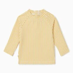 Seersucker Mustard Stripe Rashguard