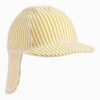 Seersucker Mustard Stripe Sun Safe Swim Hat -Baby Clothing Shop SeersuckerMustardStripeSunSafeSwimHat FR
