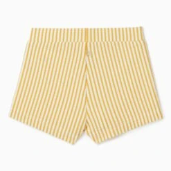 Seersucker Mustard Stripe Swim Trunks -Baby Clothing Shop SeersuckerMustardStripeSwimShorts6 9MONTH BK