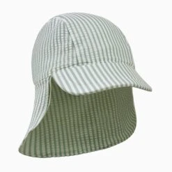 Stripe Seersucker Sunsafe Swim Hat -Baby Clothing Shop SeersuckerStrioeSunsafeHat Front 2