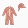 Seersucker Stripe One Piece Rashguard & Hat -Baby Clothing Shop Seersucker Stripe Sun Safe Suit Hat