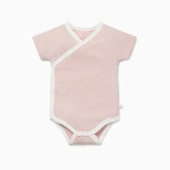 Short Sleeve Kimono Bodysuit -Baby Clothing Shop Short Sleeve Kimono Bodysuit blush stripe 1