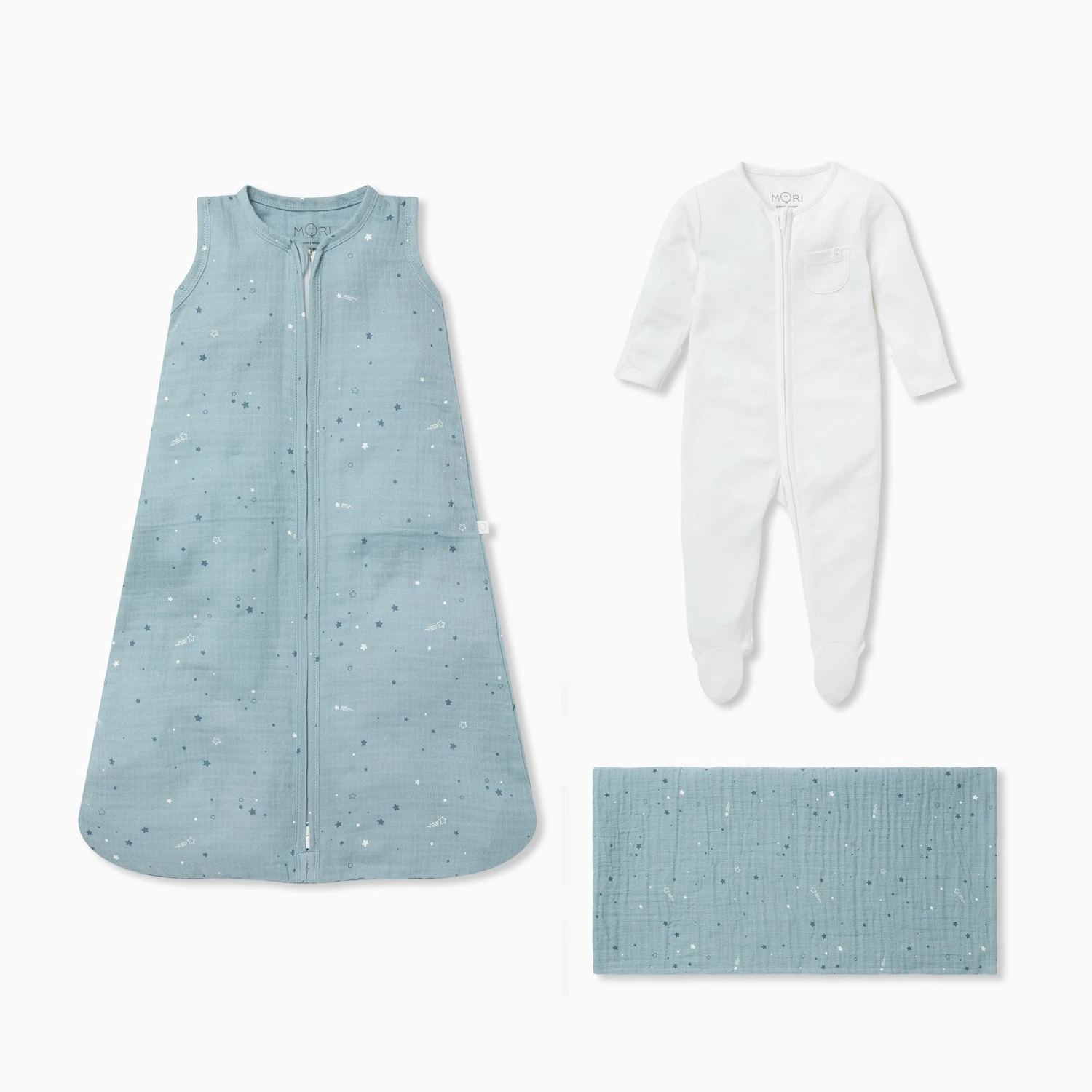 Star Muslin Bedtime Set 0.5 TOG 3 Star Muslin Bedtime Set 0.5 TOG