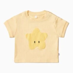 Star Ribbed Short Sleeve Tee -Baby Clothing Shop StarRibbedShortSleeveT Shirt FR