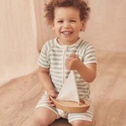 Striped Terry Towelling Zip-Up Romper 8 Striped Terry Towelling Zip-Up Romper -Baby Clothing Shop Striped Terry Towelling Zip Up Romper 013