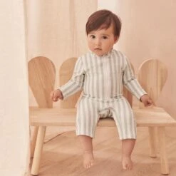 Surf Stripe One Piece Rashguard 9 Surf Stripe One Piece Rashguard -Baby Clothing Shop Surf Stripe Sun Safe Swim Suit