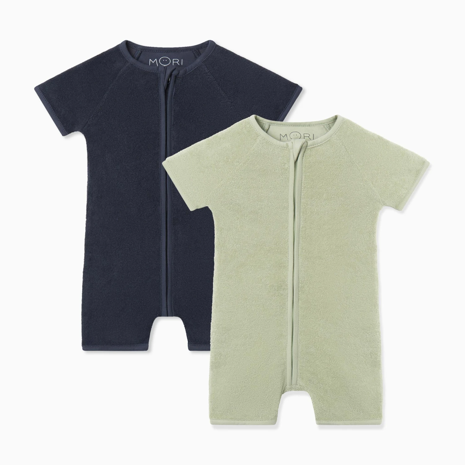 Terry Towelling Zip-Up Romper 2 Pack 3 Terry Towelling Zip-Up Romper 2 Pack