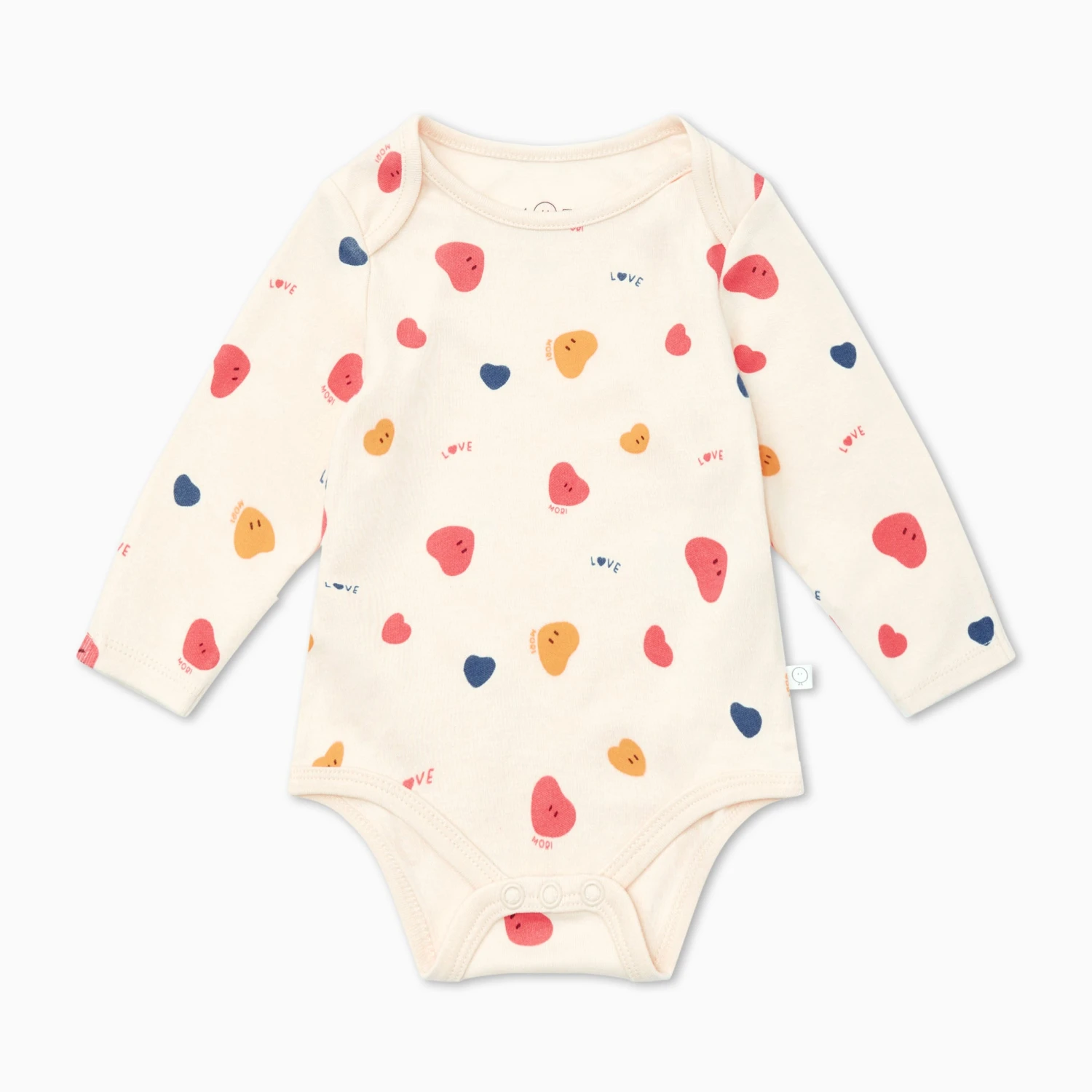Heart Print Long Sleeve Bodysuit 3 Heart Print Long Sleeve Bodysuit