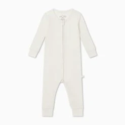 Waffle Clever Zip Snug Fit Pajamas -Baby Clothing Shop WaffleZipSleepsuit White Footless d054fc4e 78f0 4f14 b417 2770e376bf60