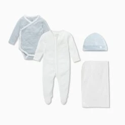 Welcome To Our World Set -Baby Clothing Shop Welcome to the worlds set blue stripe