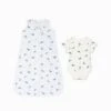 Whale Print Sleep Sack 0.5 TOG & Bodysuit Set 2 Whale Print Sleep Sack 0.5 TOG & Bodysuit Set -Baby Clothing Shop WhalePrintSleepingBag0.5TOG BodysuitSet 0 6m