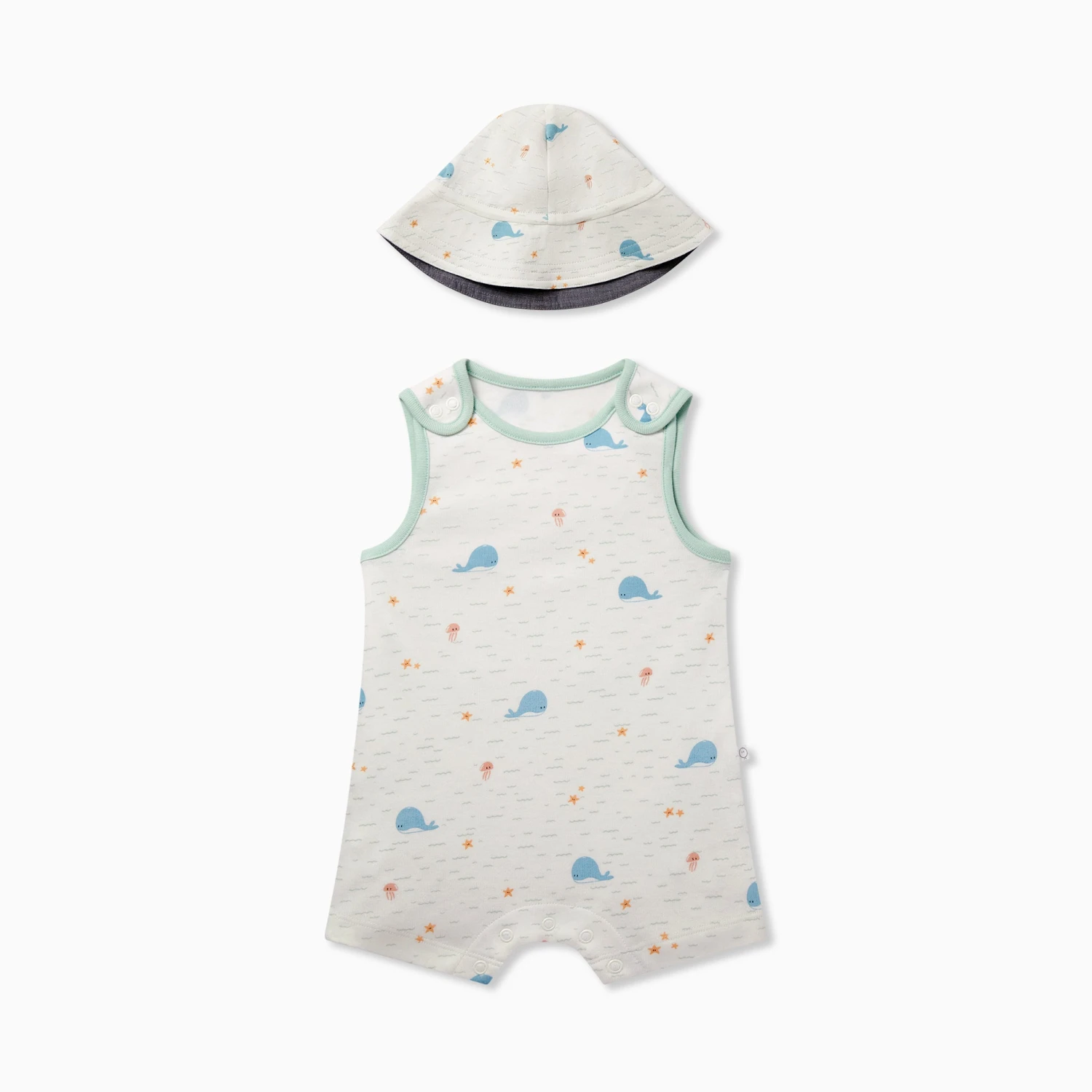 Whale Beach Romper & Sun Hat Outfit 3 Whale Beach Romper & Sun Hat Outfit