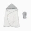 Kids Bathtime Set 2 Kids Bathtime Set -Baby Clothing Shop White Grey Toddler Towel Mitt