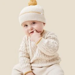 Cable Knit Tipped Sweater -Baby Clothing Shop YELLOW AND ERCU KNITWEAR 1751 b2a25cd4 f1c9 4fb7 ae59 d9829c97f044