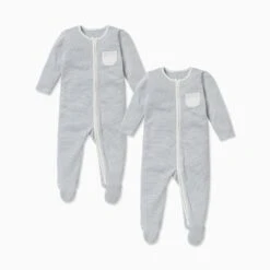 Zip Baby Pajamas 2 Pack 15 Zip Baby Pajamas 2 Pack -Baby Clothing Shop ZUSS twin pack 2 blue