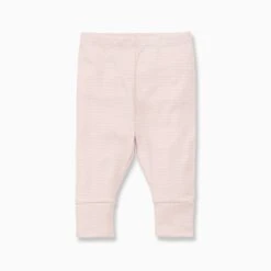 Organic Leggings -Baby Clothing Shop blush stripe leggings cuff