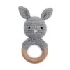 Cheengoo Gray Bunny Teething Rattle -Baby Clothing Shop bunny grey 2048