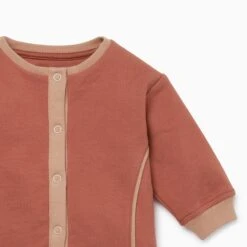 Terracotta & Caramel Dress, Ruffle Tee & Cardigan Day Outfit 16 Terracotta & Caramel Dress, Ruffle Tee & Cardigan Day Outfit -Baby Clothing Shop cardigan terracotta earth collection detail