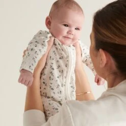 Floral Bedtime Set 1.5 TOG 13 Floral Bedtime Set 1.5 TOG -Baby Clothing Shop floral clever zip sleepsuit 129 web 1