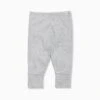 Organic Leggings -Baby Clothing Shop grey marl leggings cuff