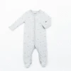 Mini MORI Panda Front-Opening Sleepsuit 2 Mini MORI Panda Front-Opening Sleepsuit -Baby Clothing Shop mini panda sleepsuit stars