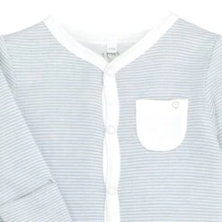 Personalized Snap Baby Pajamas -Baby Clothing Shop organic bamboo cotton baby FO sleepsuit blue personalisation