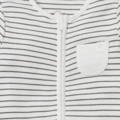 Clever Zip Romper -Baby Clothing Shop organic cotton babamboo baby zipup sleepsuit greystripe personalisationcrop 8705104a 80b2 407f a22c 1c8d8904c341