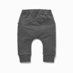 Dark Gray Joggers -Baby Clothing Shop organic cotton baby grey joggers back