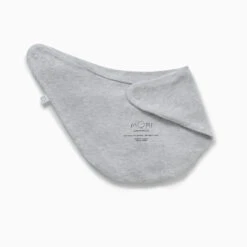 Bib -Baby Clothing Shop organic cotton bamboo baby bib grey open