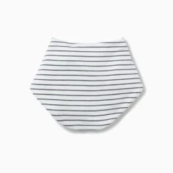 Bib -Baby Clothing Shop organic cotton bamboo baby bib greystripe front 1