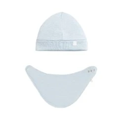 Mini Accessory Set -Baby Clothing Shop organic cotton bamboo baby bib hat blue