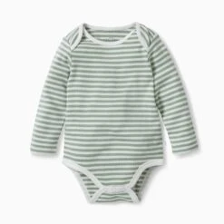 Sage Stripe Long Sleeve Bodysuit 4 Pack 5 Sage Stripe Long Sleeve Bodysuit 4 Pack -Baby Clothing Shop organic cotton bamboo baby bodysuit sage f5f85b37 795a 4cb6 a900 08436699ca48