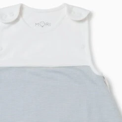 Clever Year Round Sleep Sack 1.5 TOG 35 Clever Year Round Sleep Sack 1.5 TOG -Baby Clothing Shop organic cotton bamboo baby clever sleepingbag blue stripe 0.5tog nopocket crop