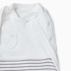 Newborn Baby Swaddle Sack -Baby Clothing Shop organic cotton bamboo baby clever swaddlebag greystripe crop 1